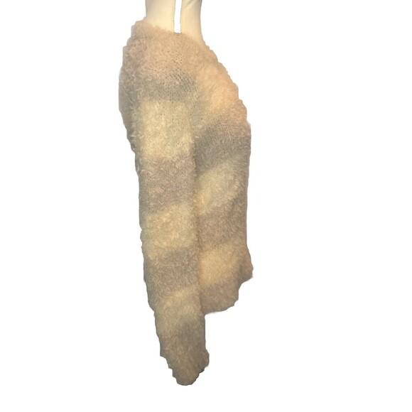 Banana Republic Merino Wool Furry Striped Cocoon Fluffy Pullover Sweater Sz S - Picture 5 of 9